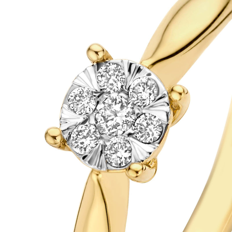 Isabel Bernard De la Paix Hanaé 14 Carat Gold Ring | diamond 0.14 ct | IBD330008-60-zoom-