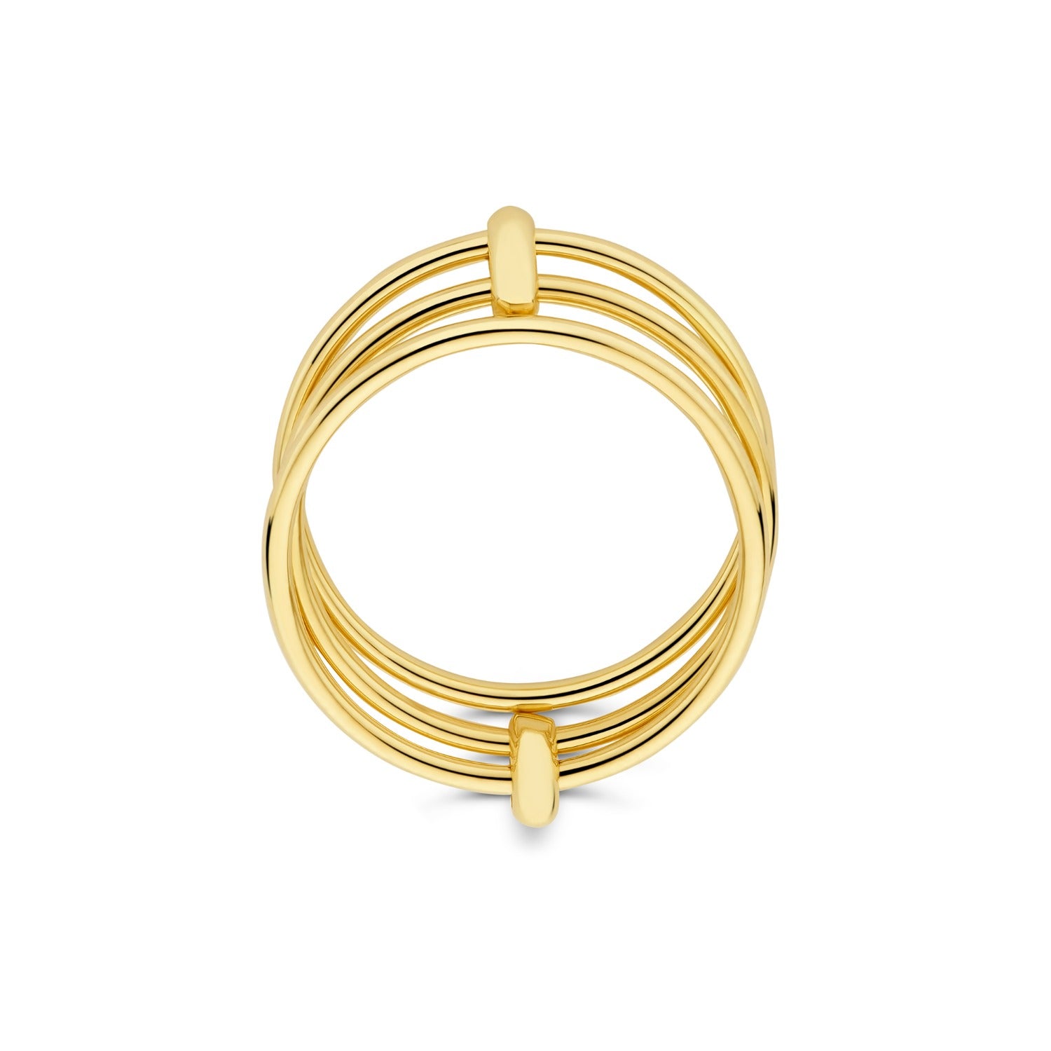 Isabel Bernard Cour d'Honneur Adora 14 karat golden 3-piece multiring IB330102-52