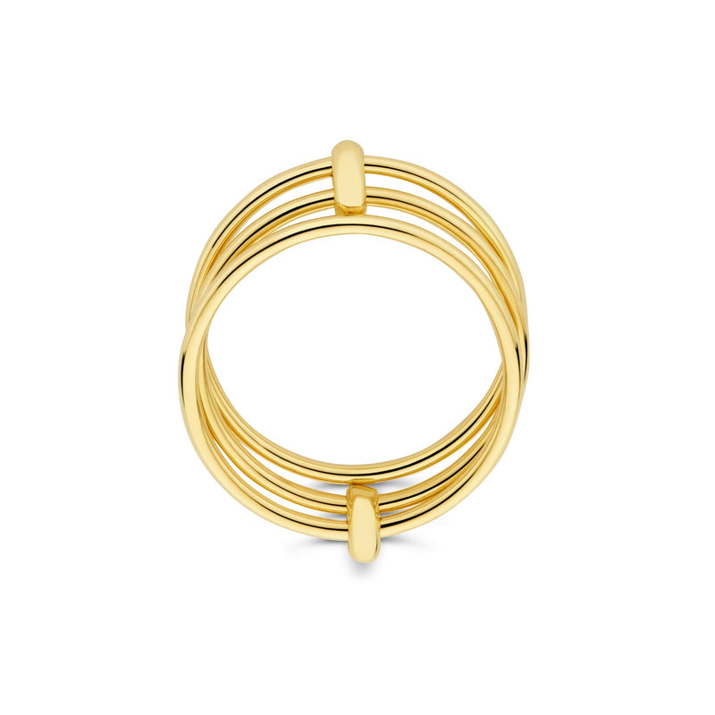 Isabel Bernard Cour d'Honneur Adora 14 karat golden 3-piece multiring IB330102-52-zoom-