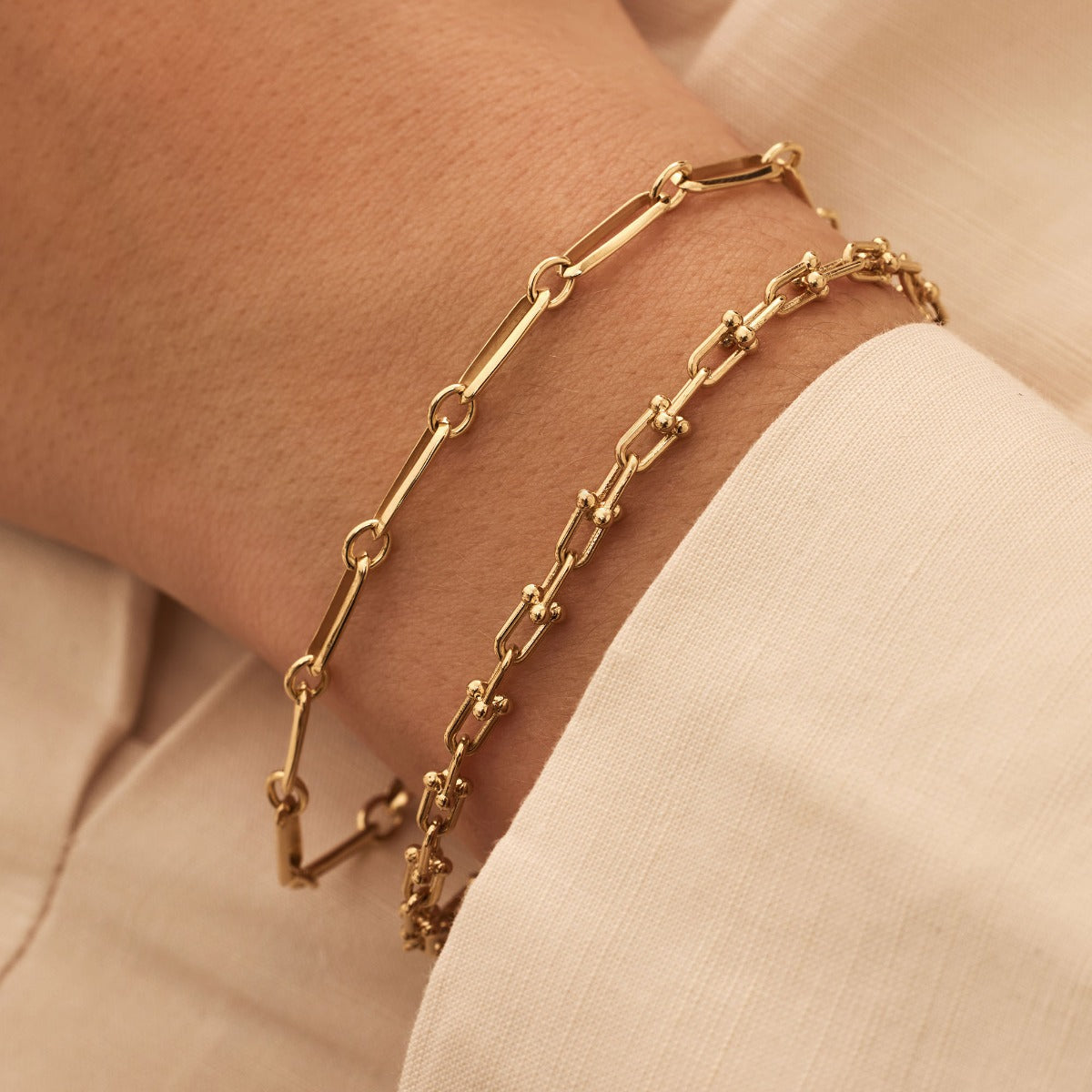 Isabel Bernard Aidee Royale 14 Karat Gold Link Necklace IB320140