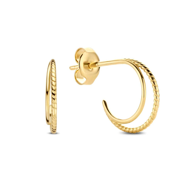 Jackie Gold 14 karat gold Hoop Earrings JKE20.035-zoom-