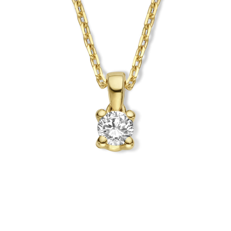 Isabel Bernard De la Paix Celesse 14 Carat Golden Necklace | diamond 0.07 ct | IBD350002-zoom-