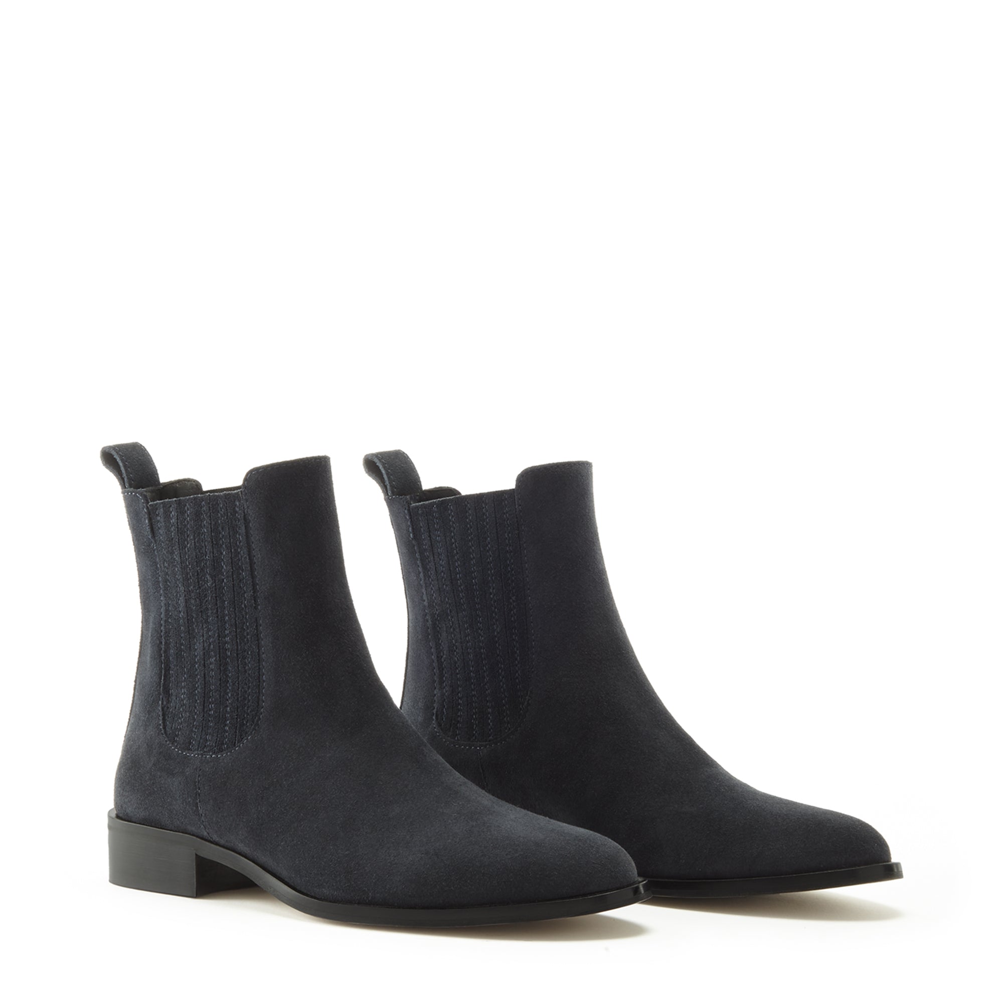 Isabel Bernard Vendôme Chey Blue Suede Chelsea Boots IB53000-10-36