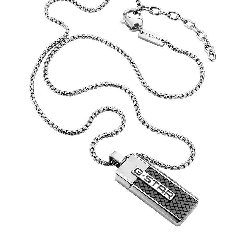 G-STAR Mtrx Silver Box Chain Necklace GSJ.105.01-zoom-