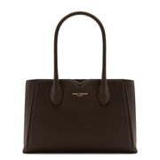 Isabel Bernard Honoré Cloe Midi brown calfskin leather handbag IB25082-031