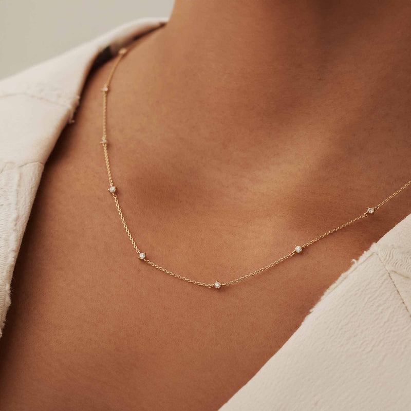 Isabel Bernard Rivoli Esmée 14 Carat Golden Necklace IB340123-zoom-