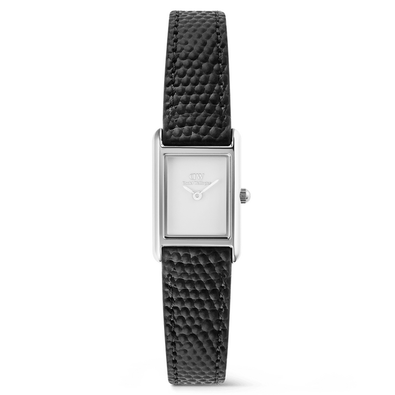 Daniel Wellington Bound Mini Black Lizard Silver Women's Watch DW00100901-zoom-