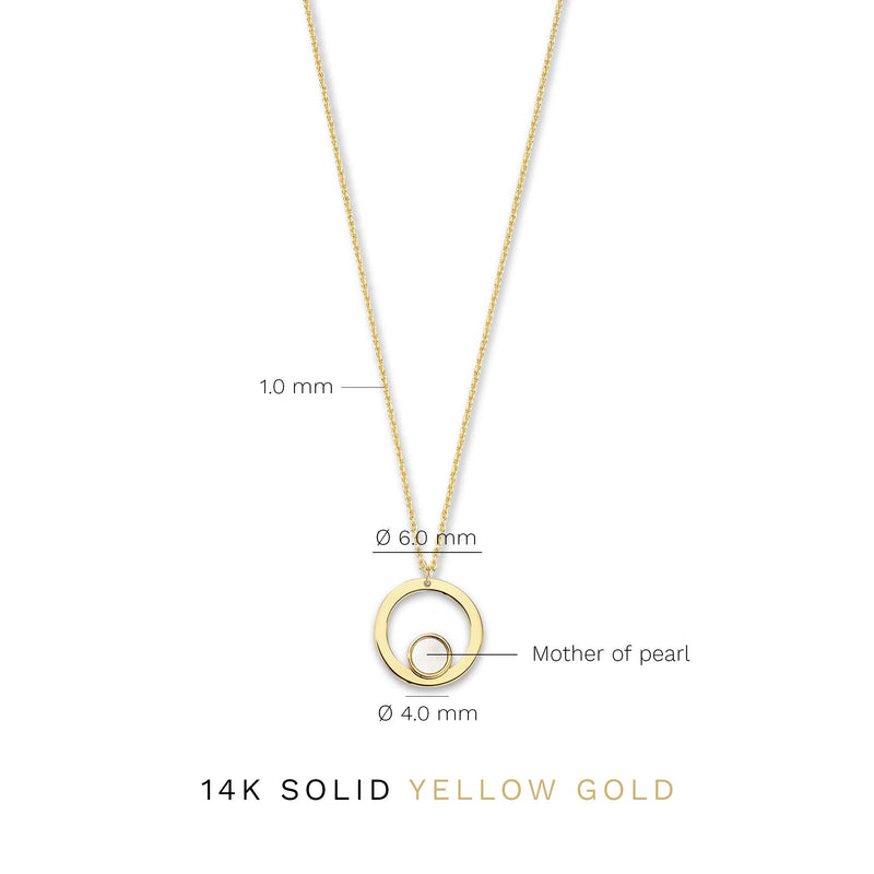 Isabel Bernard Belleville Nova 14 Carat Golden Necklace IB340029 (Length: 40.00-45.00 cm)-zoom-