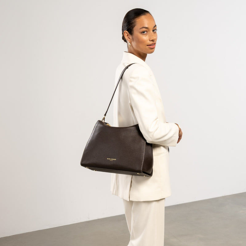 Isabel Bernard Honoré Emma Dark Brown Shoulder Bag IB21134-031-zoom-