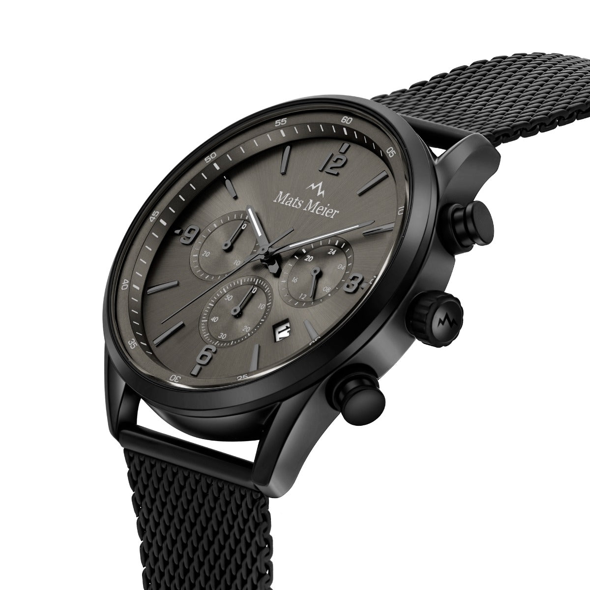 Mats Meier Grand Cornier Chronograph Men's Watch Matte Black Colored MM00137