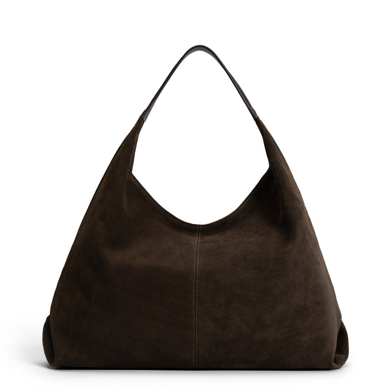 Isabel Bernard Honoré Grace dark brown suede shoulder bag IB25093-131-zoom-