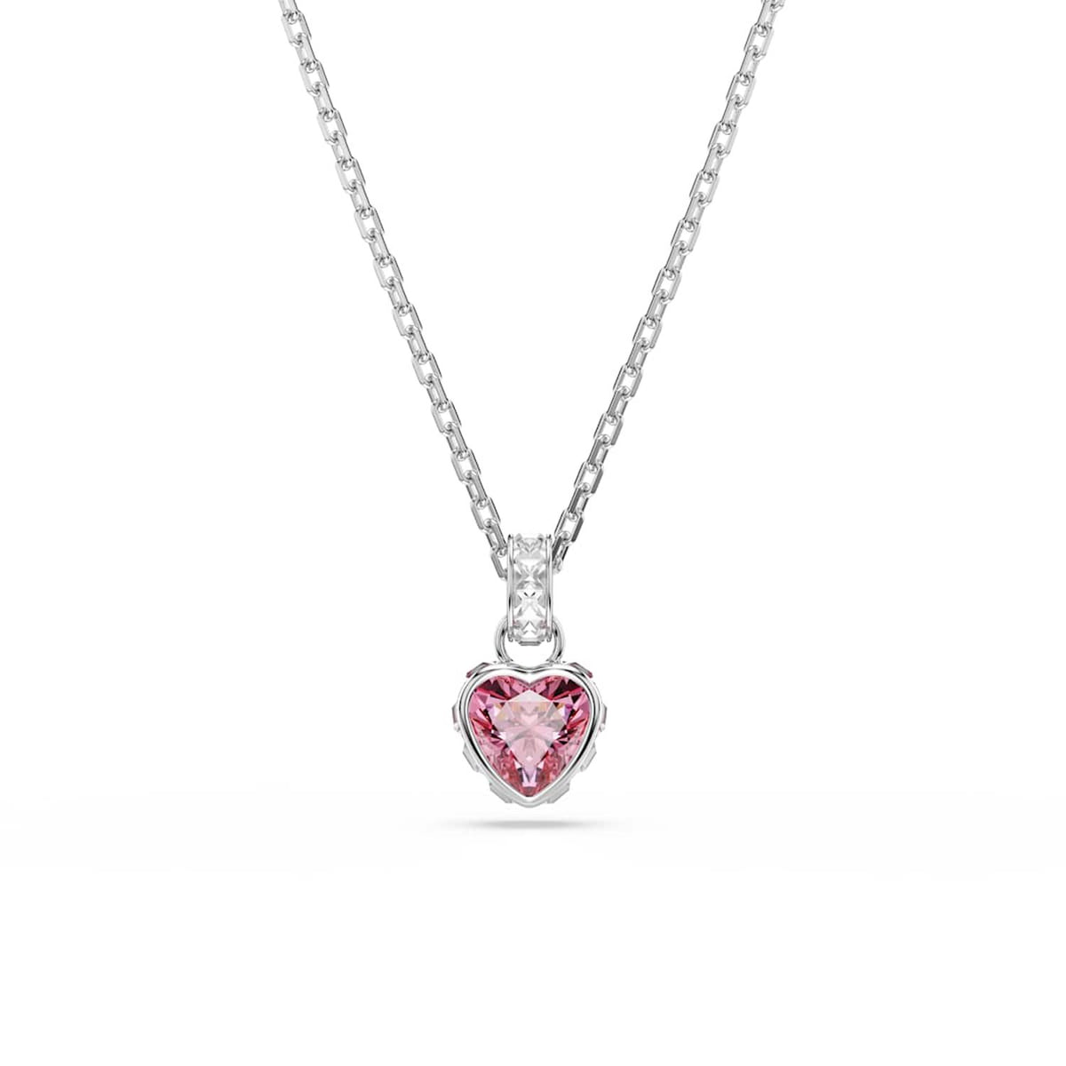 Swarovski Chroma Silver-Tone Necklace with Pink Accents 5757789