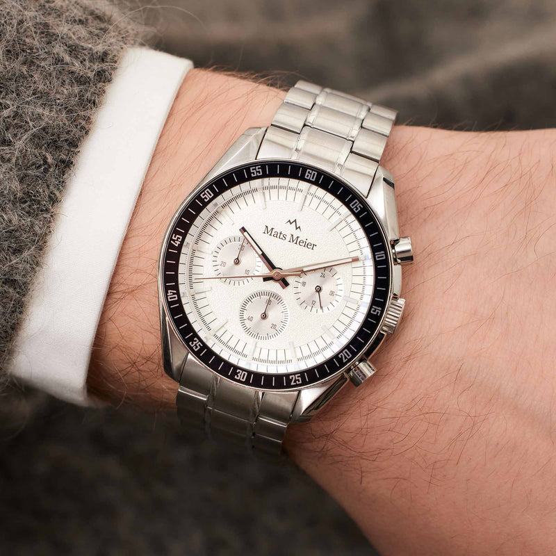 Mats Meier Arosa Racing Chronograph Men'sWatch Silver-coloured MM50018-zoom-