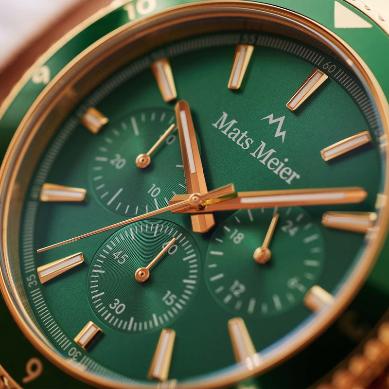 Mats Meier Ponte dei Salti Chronograph Men'sWatch Gold-coloured and Green MM00512-zoom-