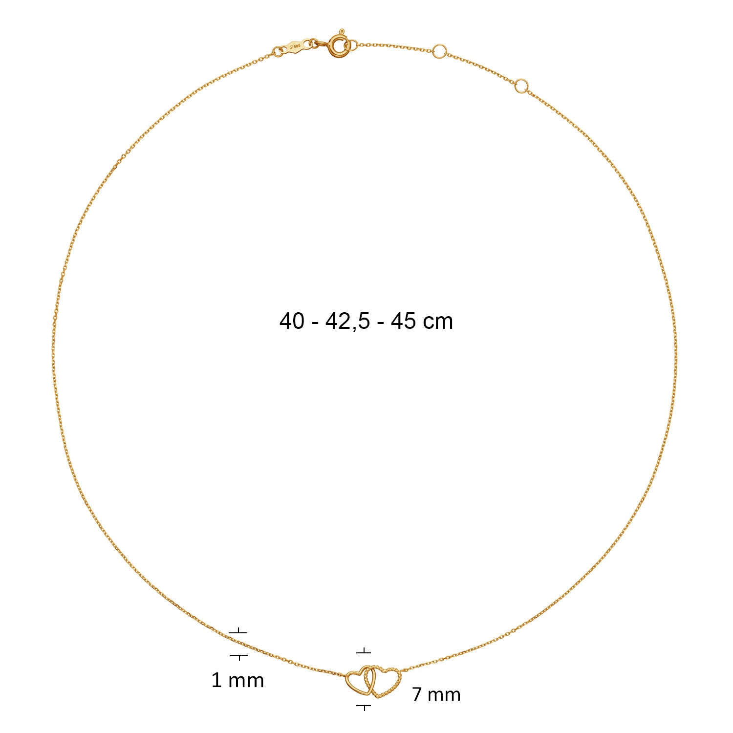 Jackie Gold Connected Love 14 Karat Gold Necklace JKN25.559