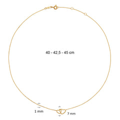 Jackie Gold Connected Love 14 Karat Gold Necklace JKN25.559