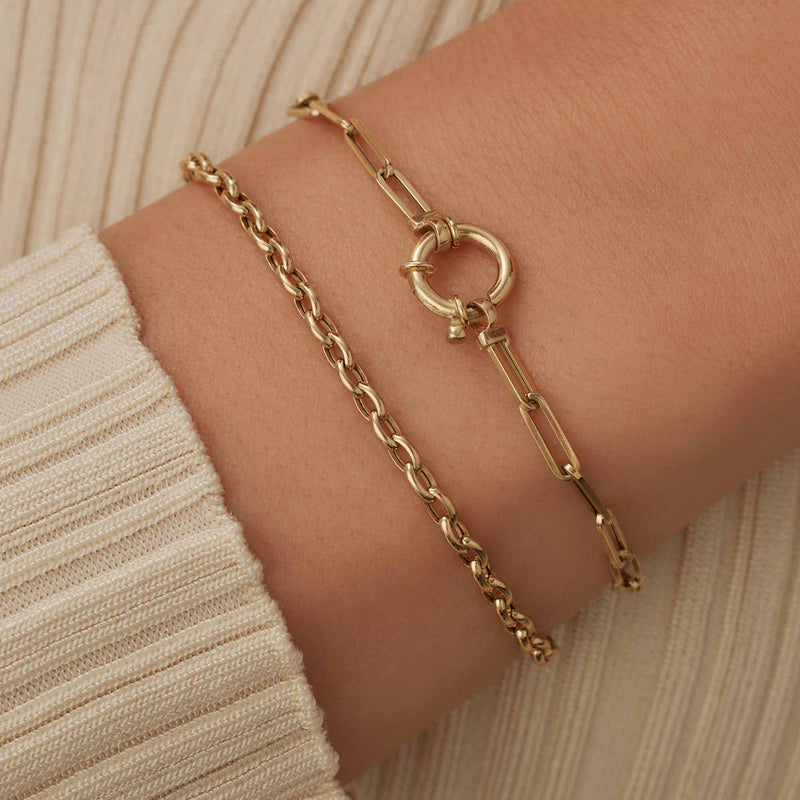 Isabel Bernard Aidee Odile 14 Carat Golden Chain bracelet IB320128-zoom-