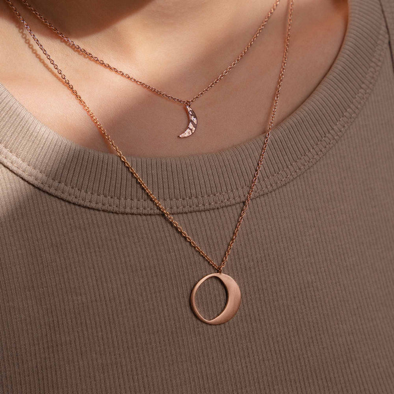 Violet Hamden Luminous Luna Rosegold Necklace VH10105 (Adjustable between 40-50 cm)-zoom-