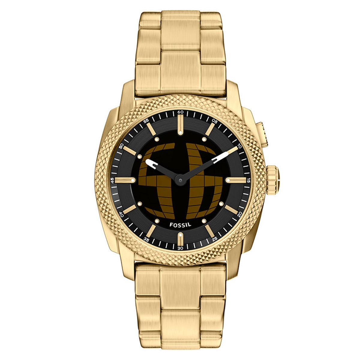 Fossil Machine Big Tic Round Black Dial Watch FS6157