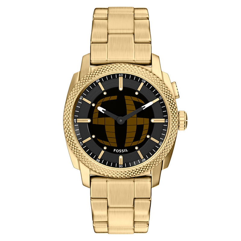 Fossil Machine Big Tic Round Black Dial Watch FS6157-zoom-