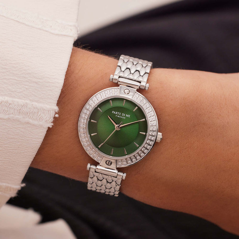 Parte Di Me Orologio Round Women's Watch Silver-coloured and Green PDM09010-zoom-