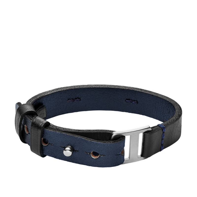 Fossil Machine Leather Men's Bracelet JF04964040-zoom-