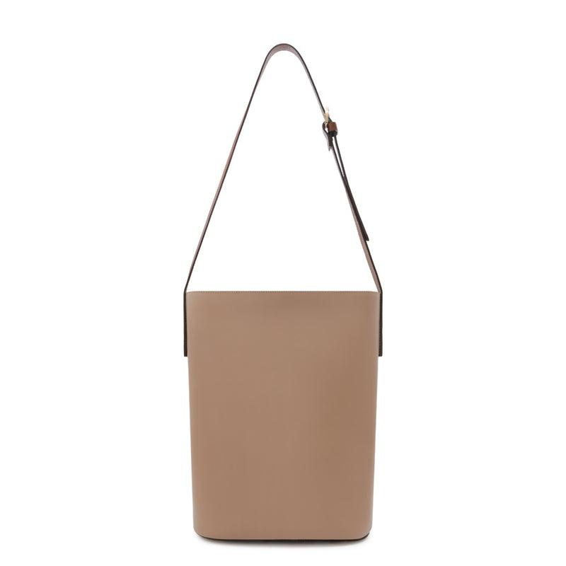 Isabel Bernard Honoré Lora Taupe Calfskin Leather Shoulder Bag IB25085-378-zoom-