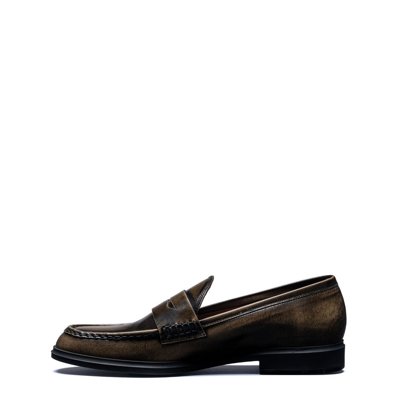Isabel Bernard Vendôme Blandine mocha spazzolato leather loafers IB51015-639-36-zoom-