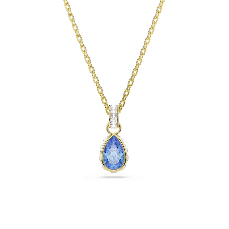 Swarovski Chroma Gold-Tone Necklace with Blue Crystal Pendant 5757786-zoom-