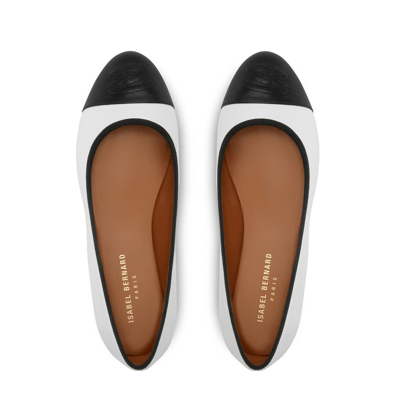 Isabel Bernard Vendôme Ynes White Calfskin Leather Ballerinas IB51011-071-36-zoom-