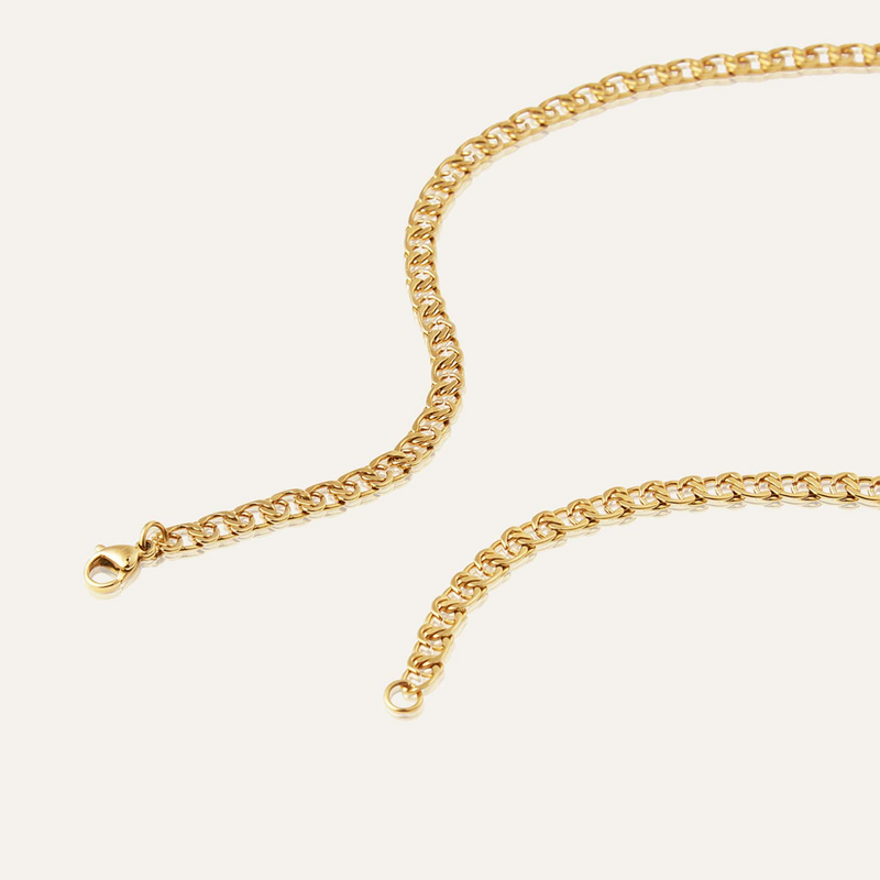 Mockberg Gold Plated Infinity Necklace MB0179-zoom-