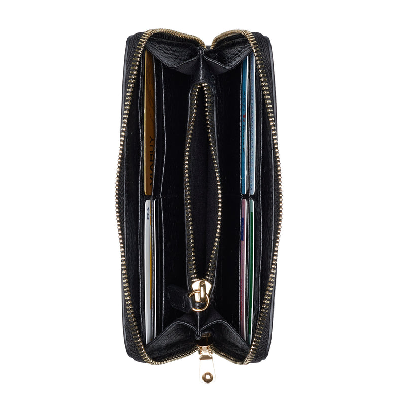 Isabel Bernard Honoré Léa Black Zip Wallet IB23001-zoom-
