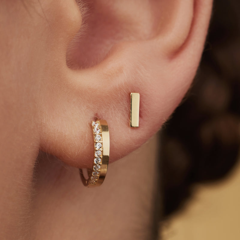 Isabel Bernard Rivoli Esmée 14 Carat Golden KlapHoop Earrings IB360201-zoom-