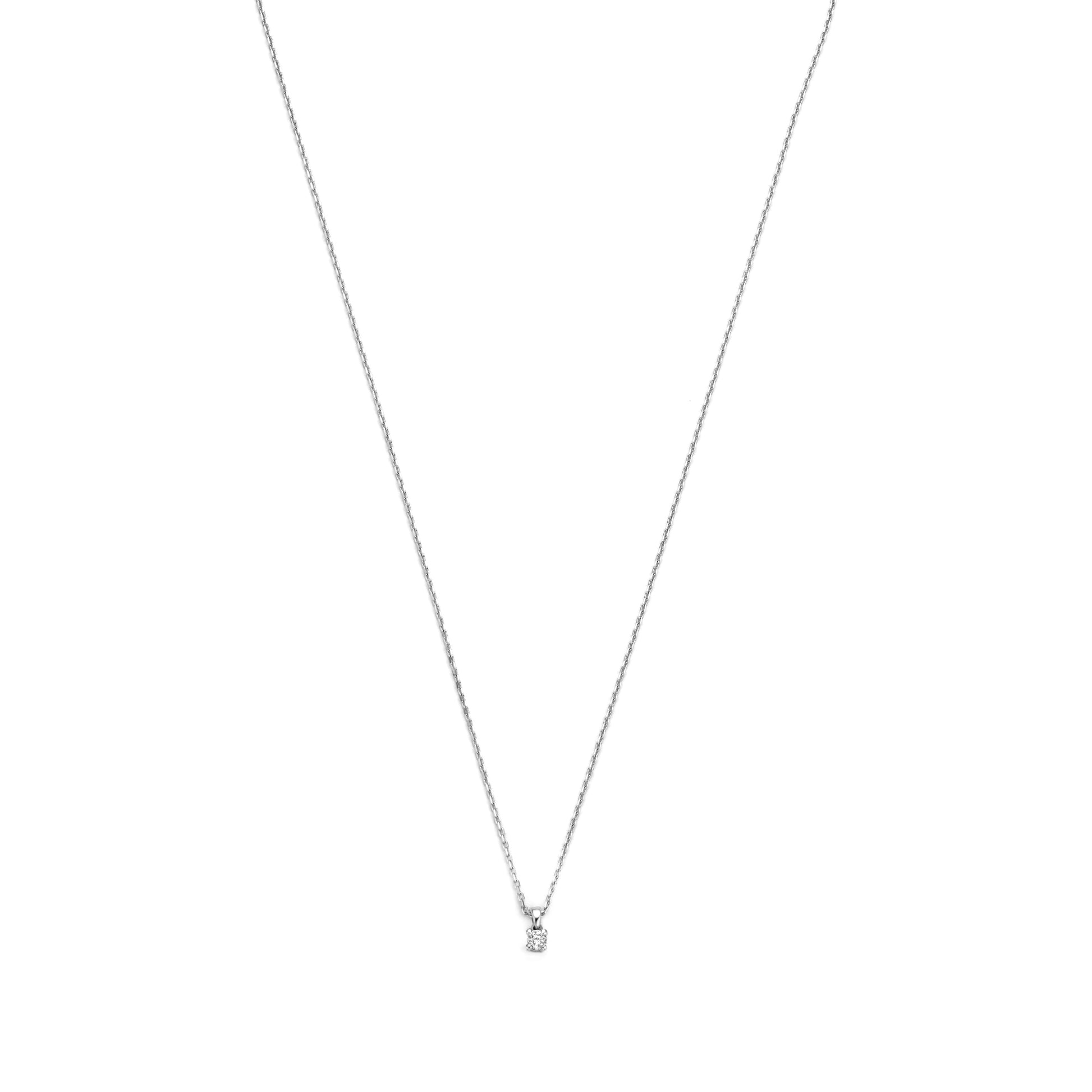 Isabel Bernard De la Paix Céline 14 Carat Whitegold Necklace | diamond 0.05 ct | IBD350004