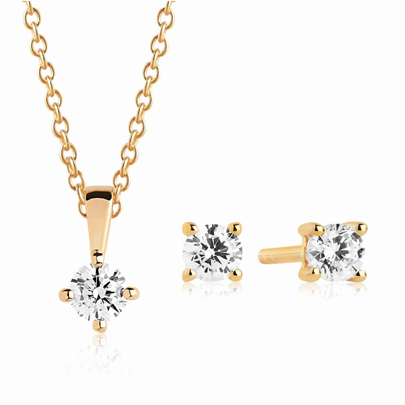 Sif Jakobs 14 karat gold plated Gift Set SJ-P4MRDE3MRD-YG-CZ-zoom-