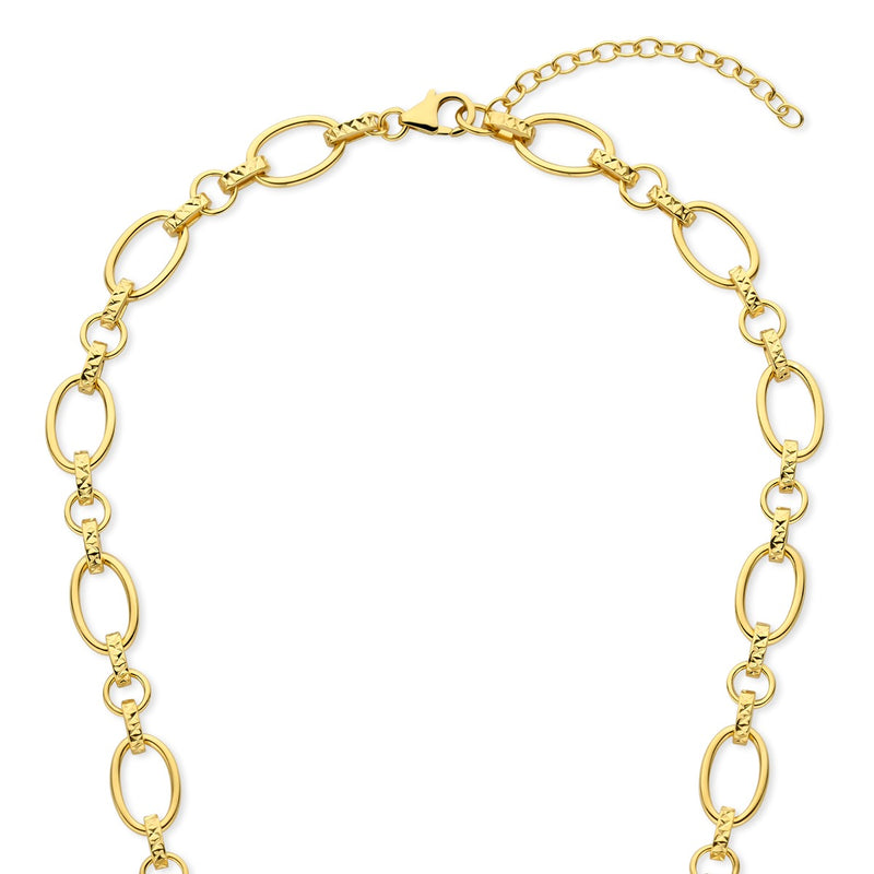 Parte Di Me Bibbiena Poppi Clara 925 Sterling Silver Gold Plated Link Necklace PDM34106-zoom-