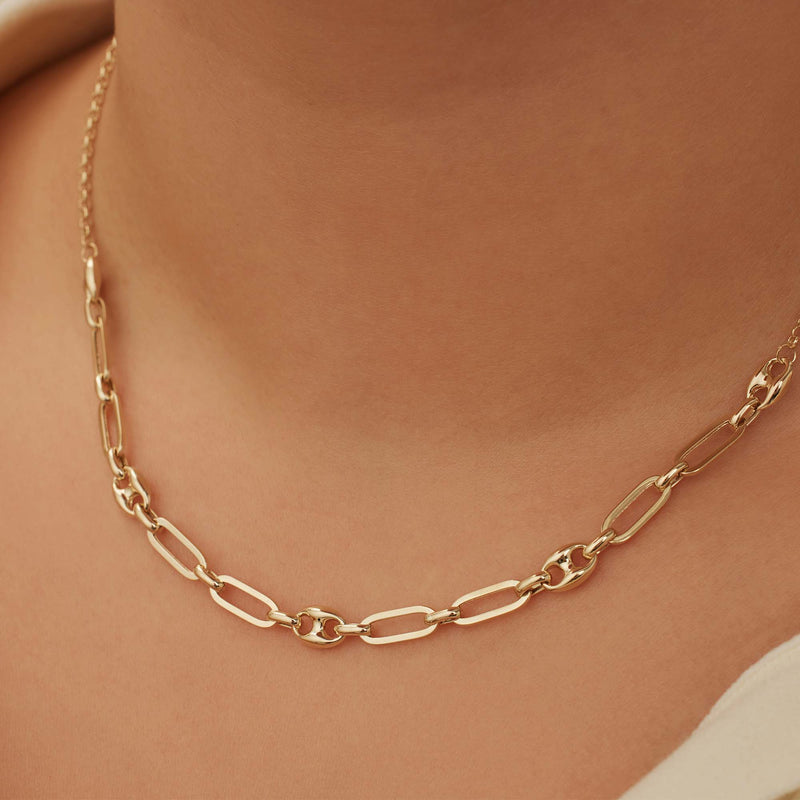 Isabel Bernard Aidee Demie 14 Carat Golden Necklace IB340117-zoom-