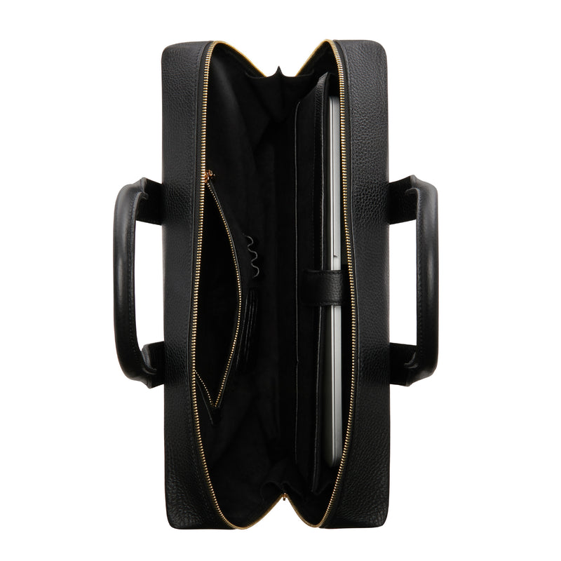 Isabel Bernard Honoré Anique Black Calfskin Handbag IB25071-zoom-