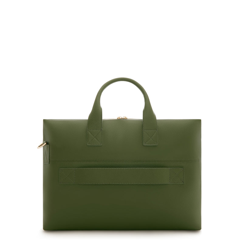 Isabel Bernard Honoré Anique Green Calfskin Handbag IB25061-zoom-