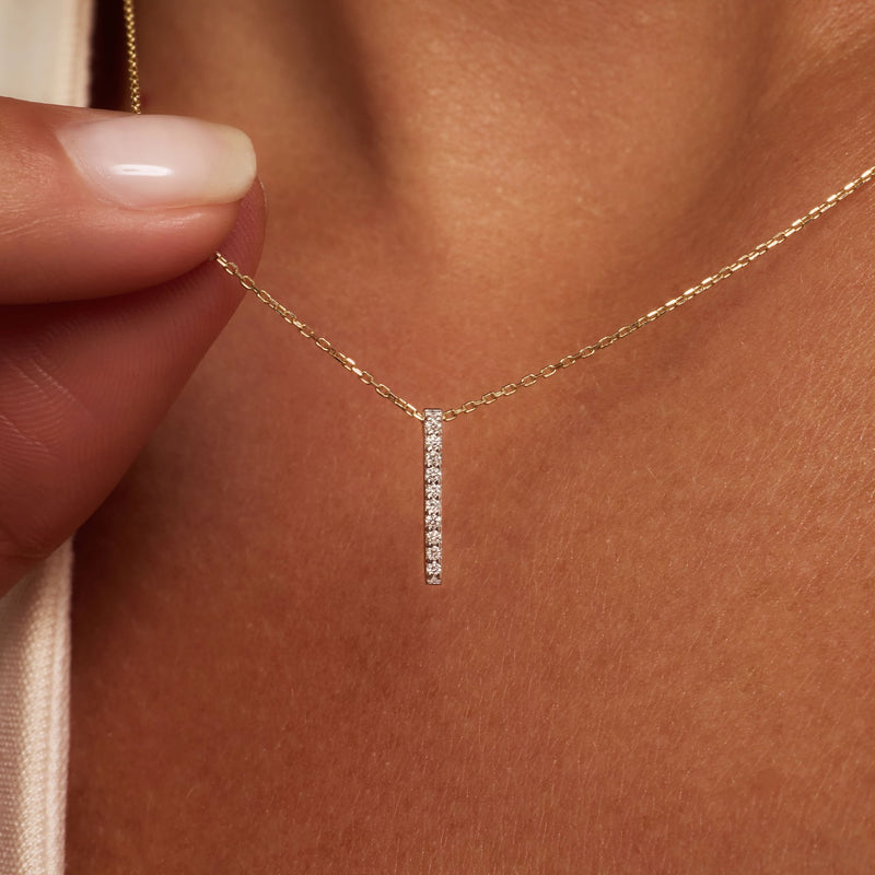 Isabel Bernard De la Paix Flavie 14 Karat gold necklace with diamond 0.06 carat IBD350032-zoom-