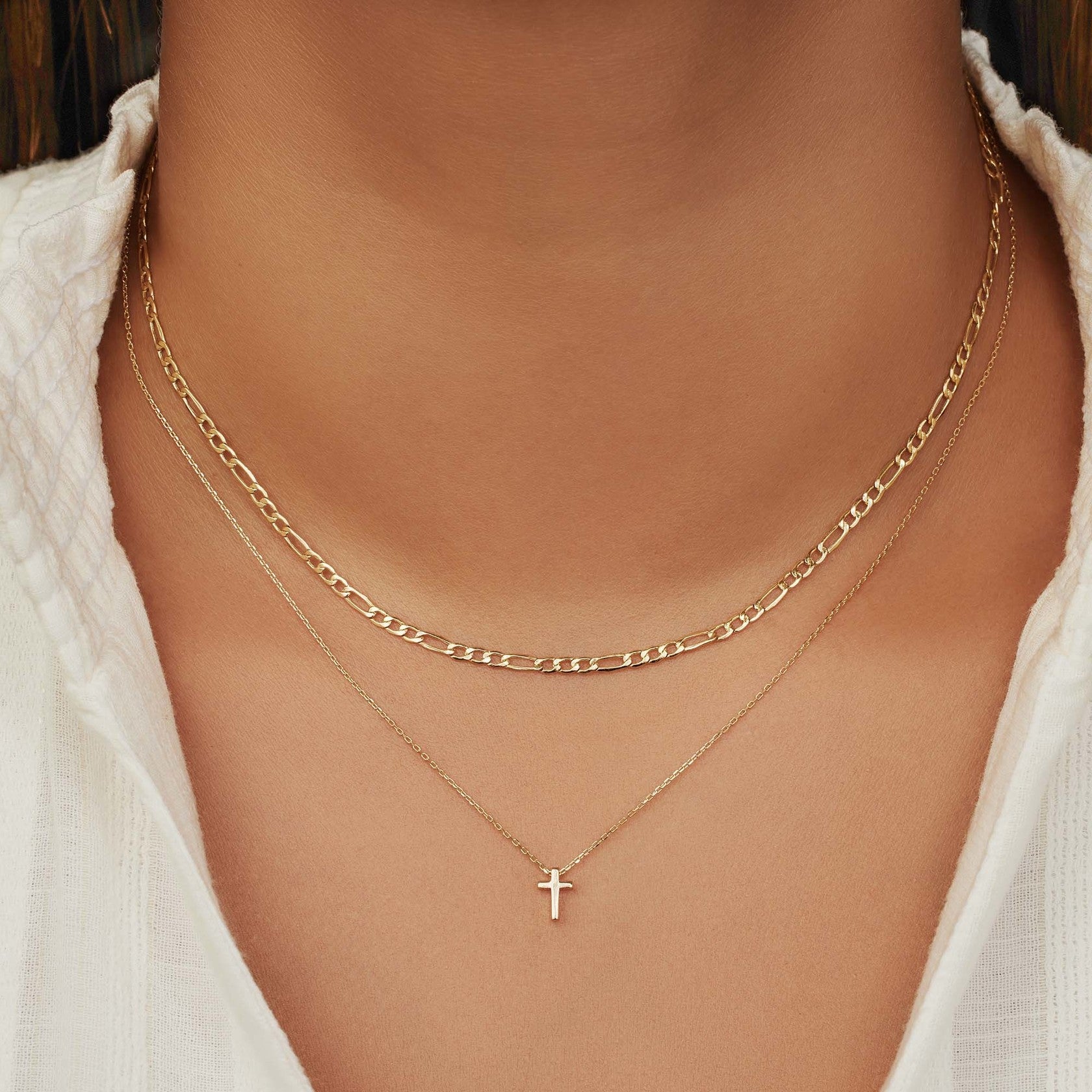 Isabel Bernard Cadeau d'Isabel 14 Carat Golden Necklace and Bracelet Giftset IB90091
