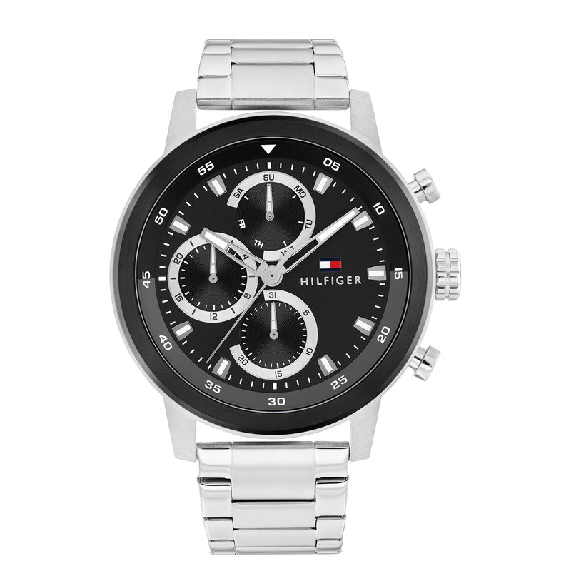 Tommy Hilfiger Rocky Silver and Black Men's Watch TH1792181-zoom-