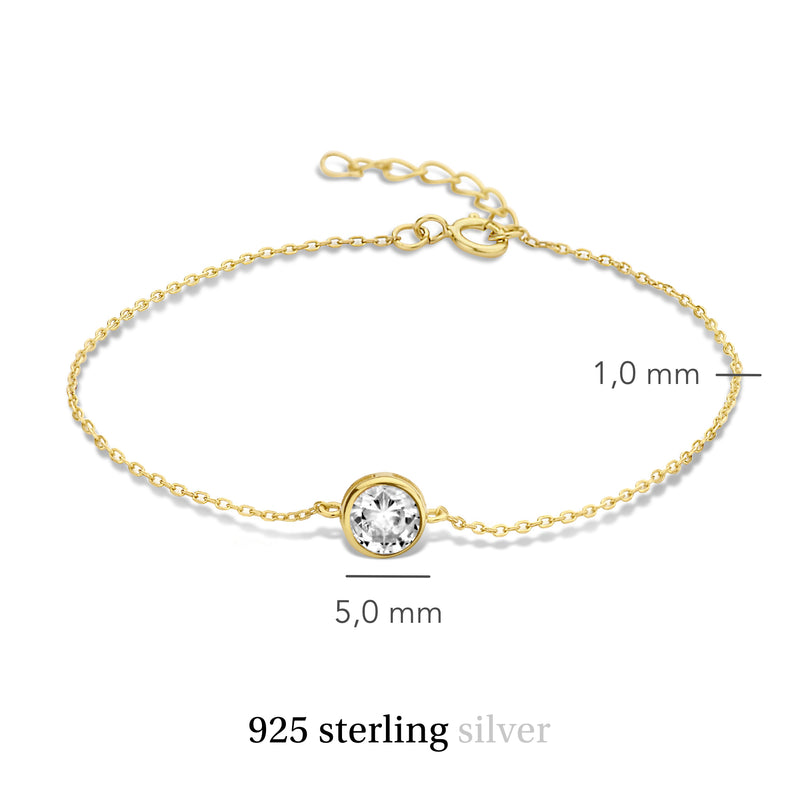 Violet Hamden Venus 925 Sterling Silver Gold-coloured BraceletwithBirthstone VH320010-NOV-zoom-