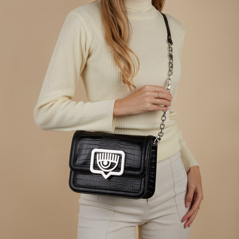 Chiara Ferragni Eyelike Black Crossbody Bag 75SB4BB1-ZS728-899-zoom-