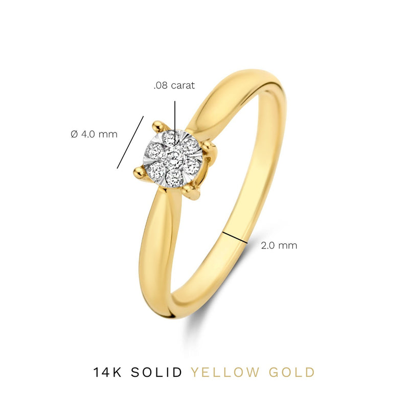 Isabel Bernard De la Paix Hanaé 14 Carat Gold Ring | diamond 0.08 ct | IBD330007-50-zoom-
