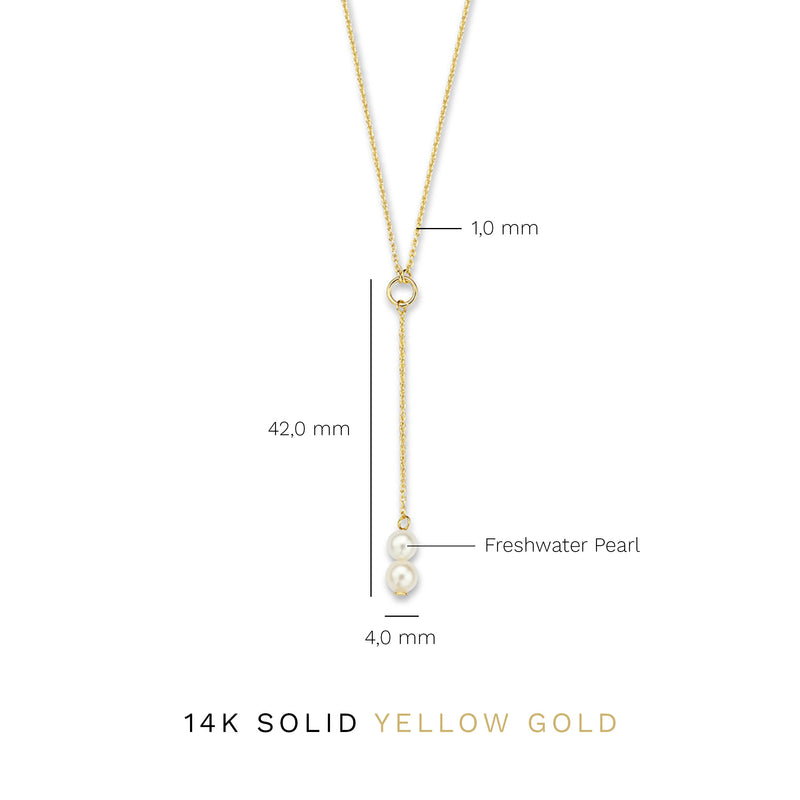 Isabel Bernard Belleville Luna 14 Carat Golden Necklace IB340024 (Length: 40.00-45.00 cm)-zoom-