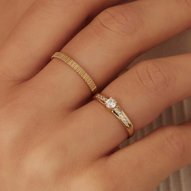 Isabel Bernard Rivoli L'Abbaye 14 Carat Gold Ring IB330005-50-zoom-