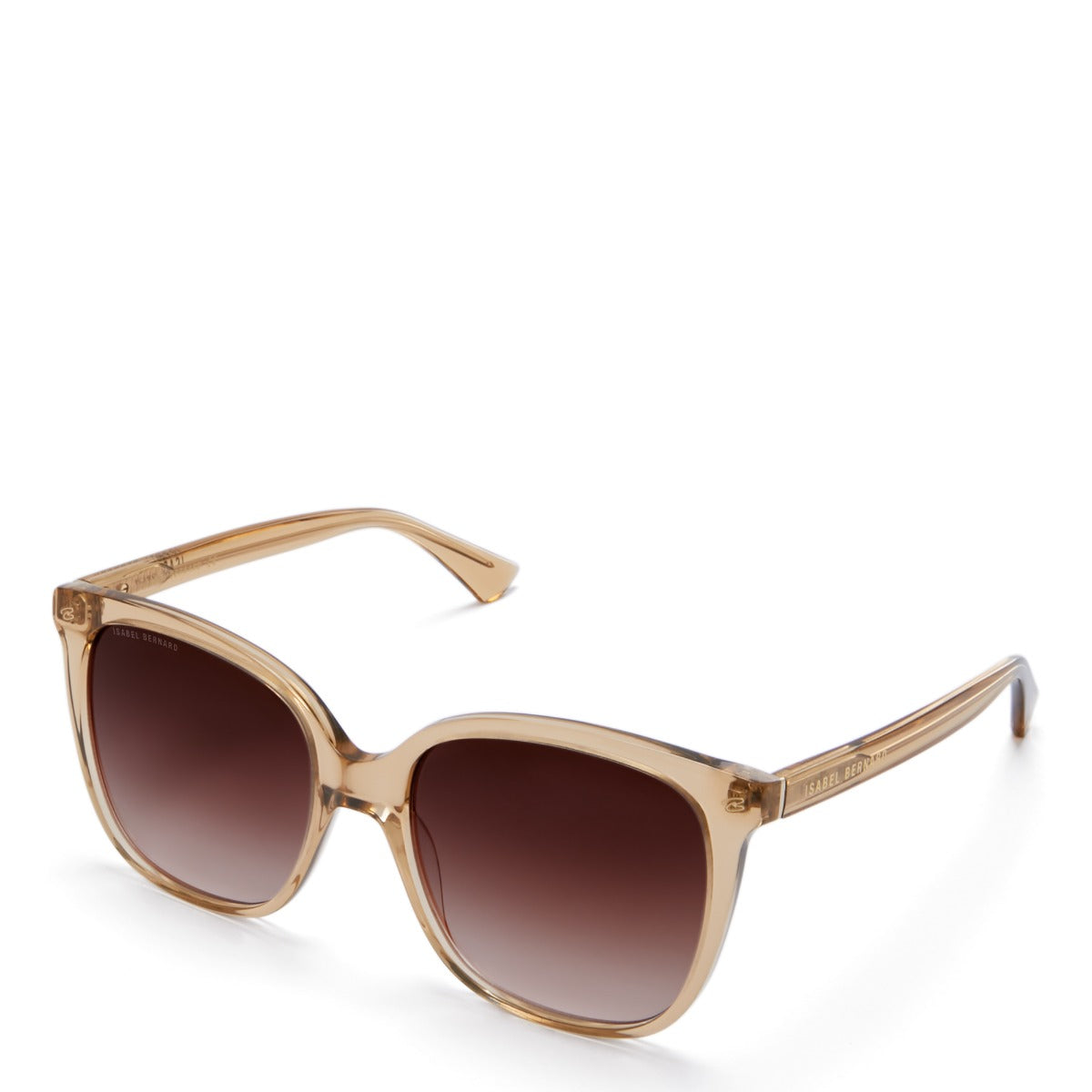 Isabel Bernard La Villette Raison Transparant Beige Vierkante Zonnebril IB400007-02-14