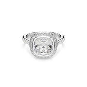 Swarovski Una Angelic Cushion Silver-Tone Ring 5758472