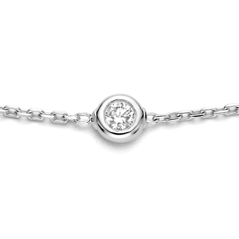 Isabel Bernard De la Paix Alfie 14 Carat Whitegold Bracelet | diamond 0.12 ct | IBD320003-zoom-